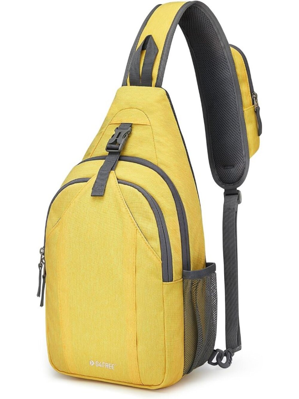 Women's Yellow RFID Blocking Sling Backpack Crossbody Bag Hiking For Travel